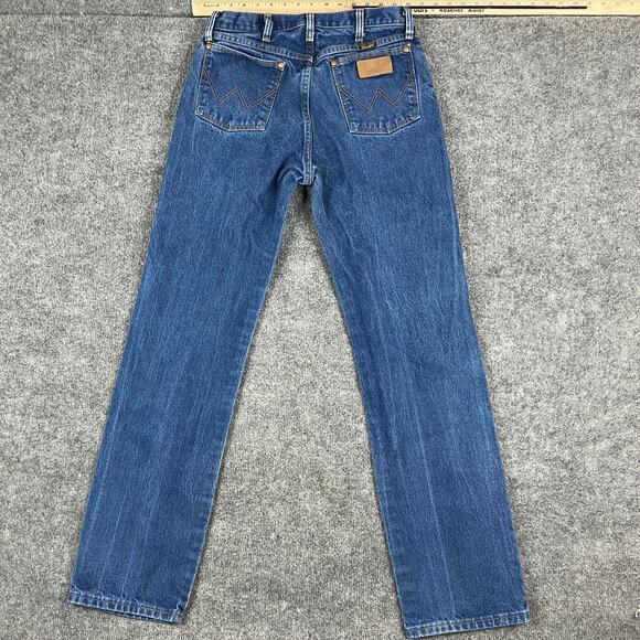 Wrangler Jeans Mens Size 31x34 Blue Straight Fit Mid Rise Western Denim 13MWZPW - Picture 7 of 9